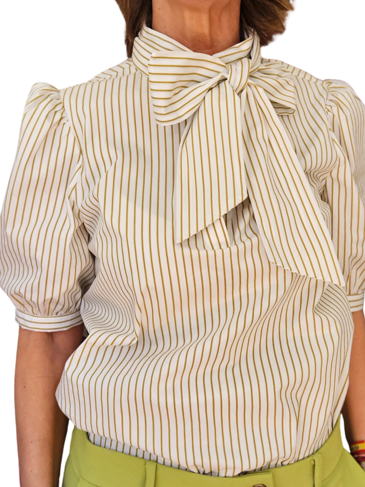 Camisa Blair Rayas pistacho