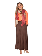 Falda pantalón tablas marrón