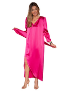 Vestido cinturón fucsia