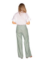 Pantalón recto Rayas verde