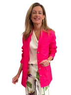 Blazer tipo teba fucsia