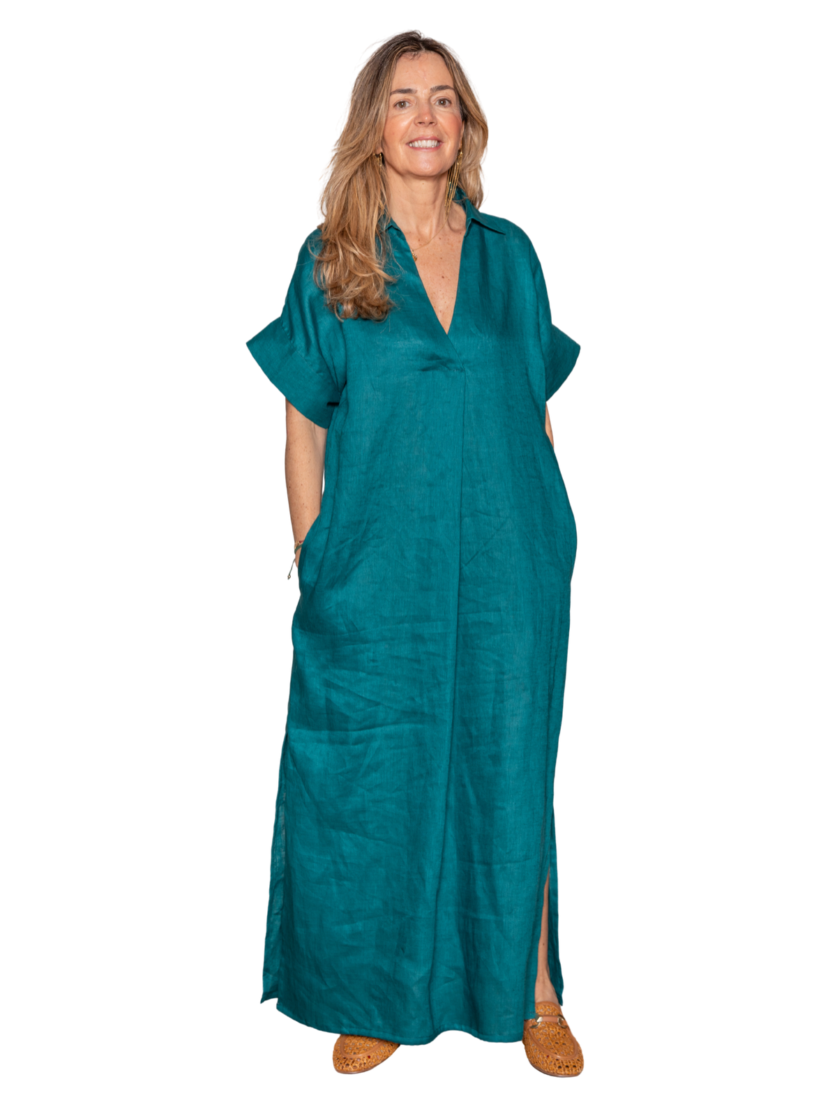 Vestido kaftán azul