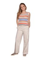 Pantalón recto confort beige claro