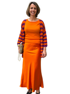 Falda sirena naranja