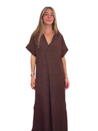 Vestido kaftán marrón